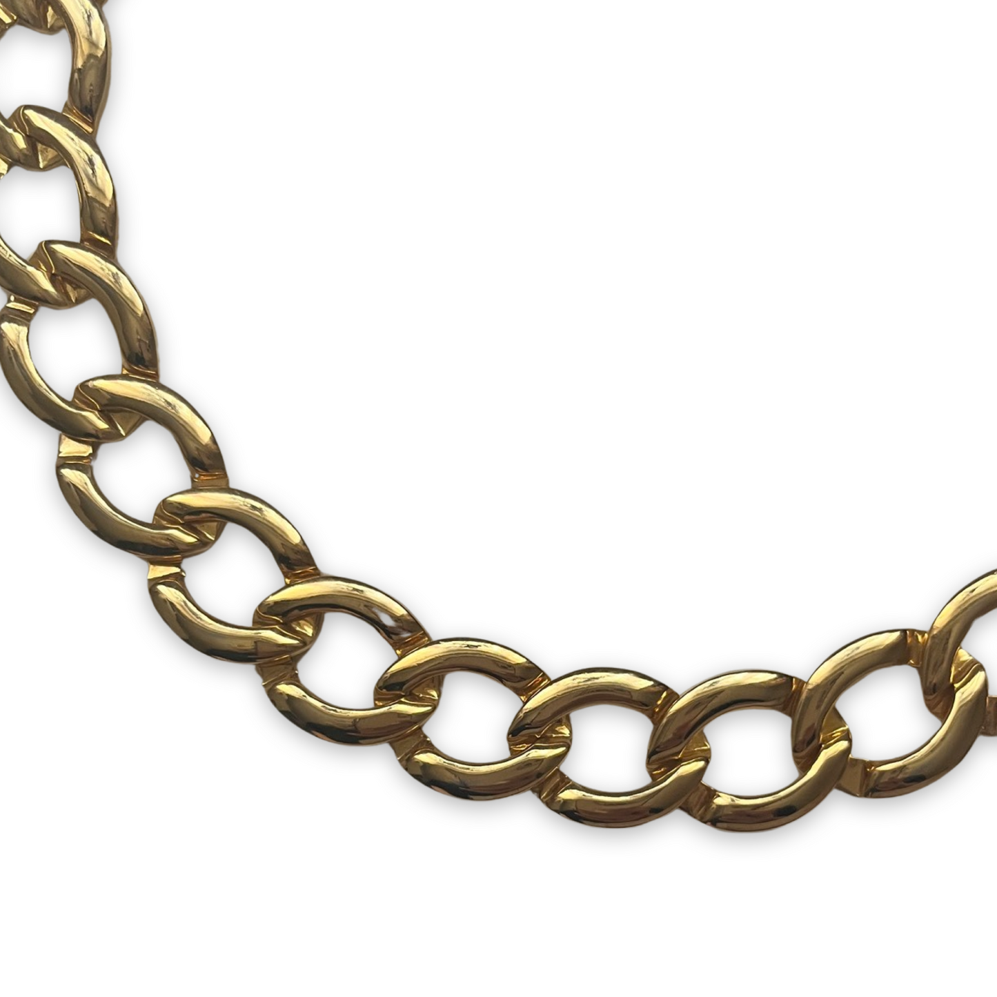 1980s Gold Plated Link Necklace