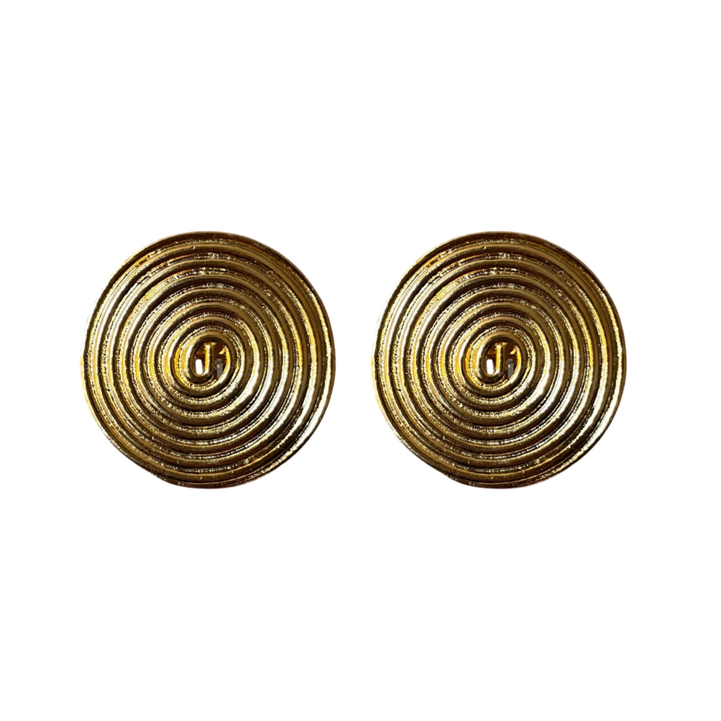 1990s Swirl Earrings - Clip on