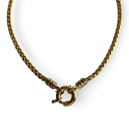 1990s Cabouchon Gold Plated Chain