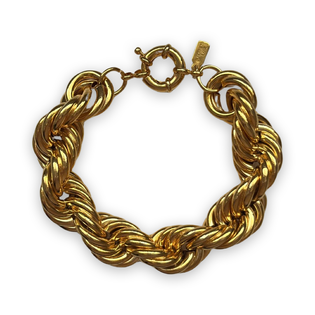 1990s KJL Chunky Statement Rope Bracelet