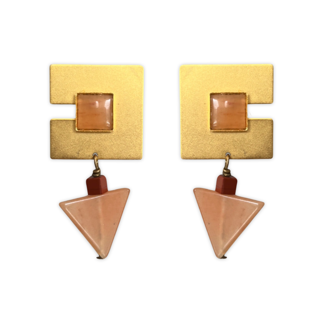 1990s Gale Rothstein Abstract Swing Earrings - Post