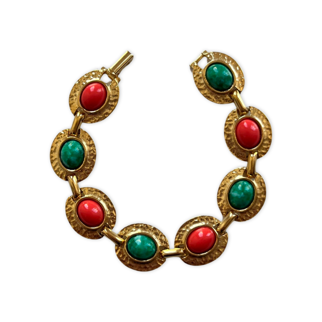 1990s Etruscan Cabochon Bracelet