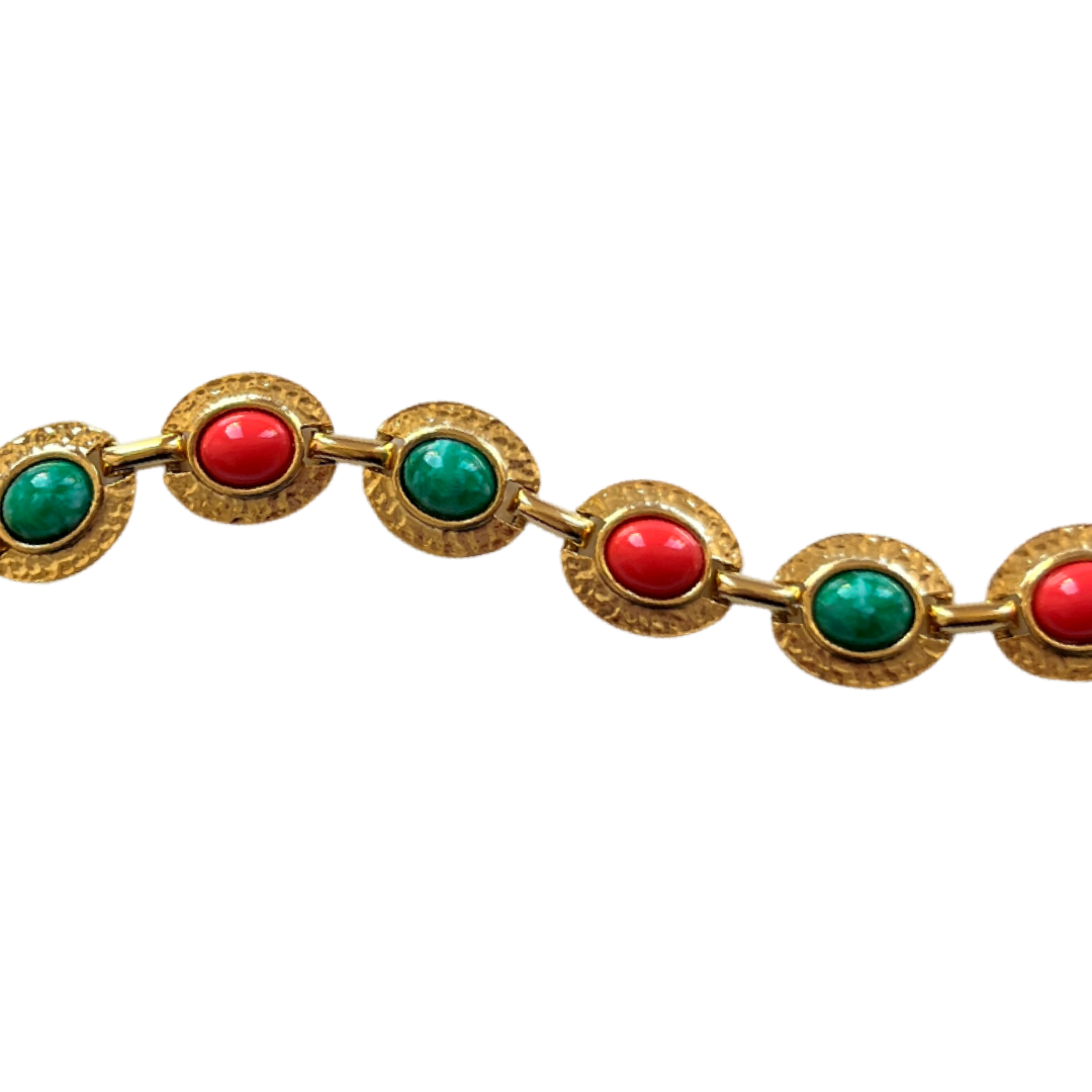 1990s Etruscan Cabochon Bracelet