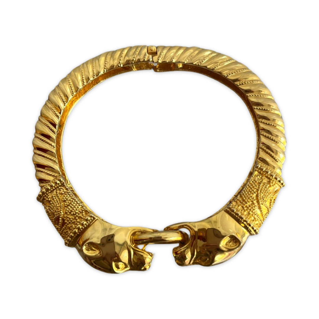 90s Joan Rivers Panther Cuff Bracelet