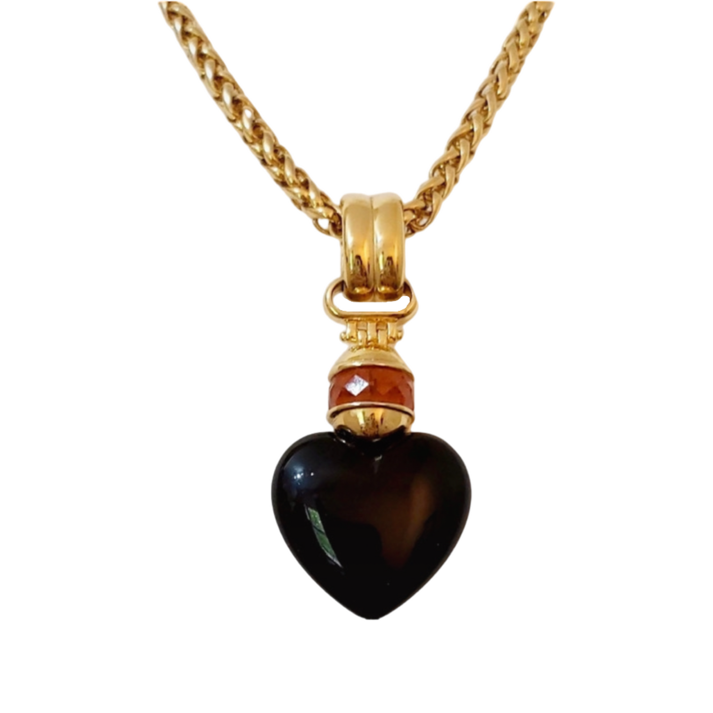 1990s Gold Plated Heart Necklace