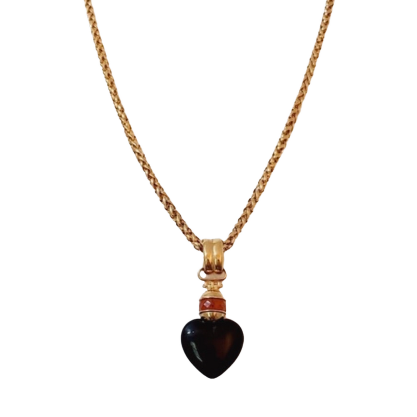 1990s Gold Plated Heart Necklace