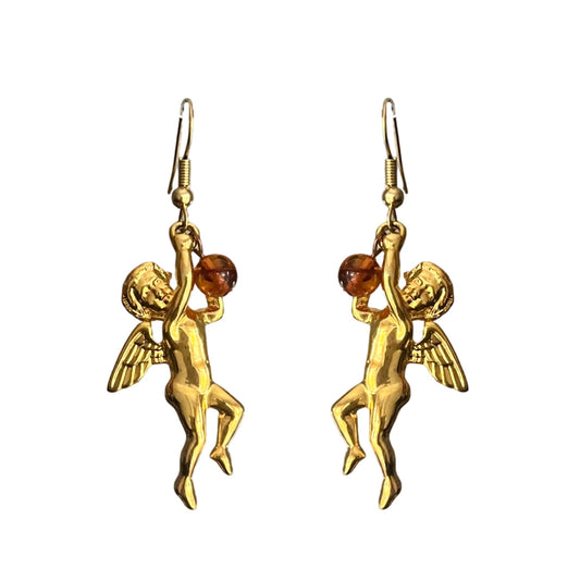 1980s Cherub Earrings - Post