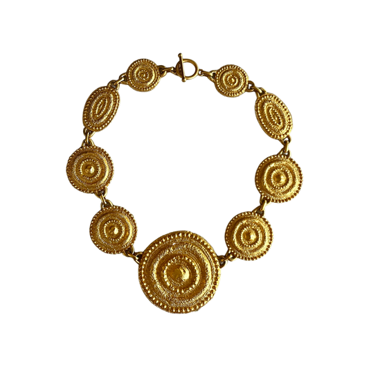 1990s Etruscan Statement Necklace