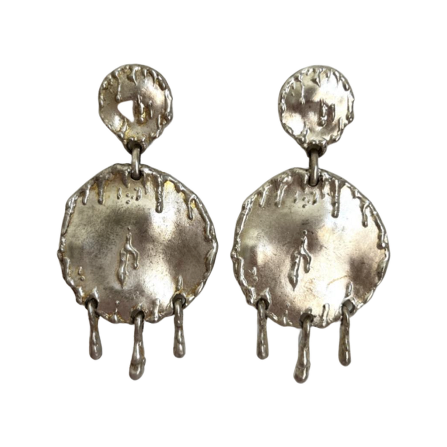 1990s Chris de Brett Drip Earrings - Clip On