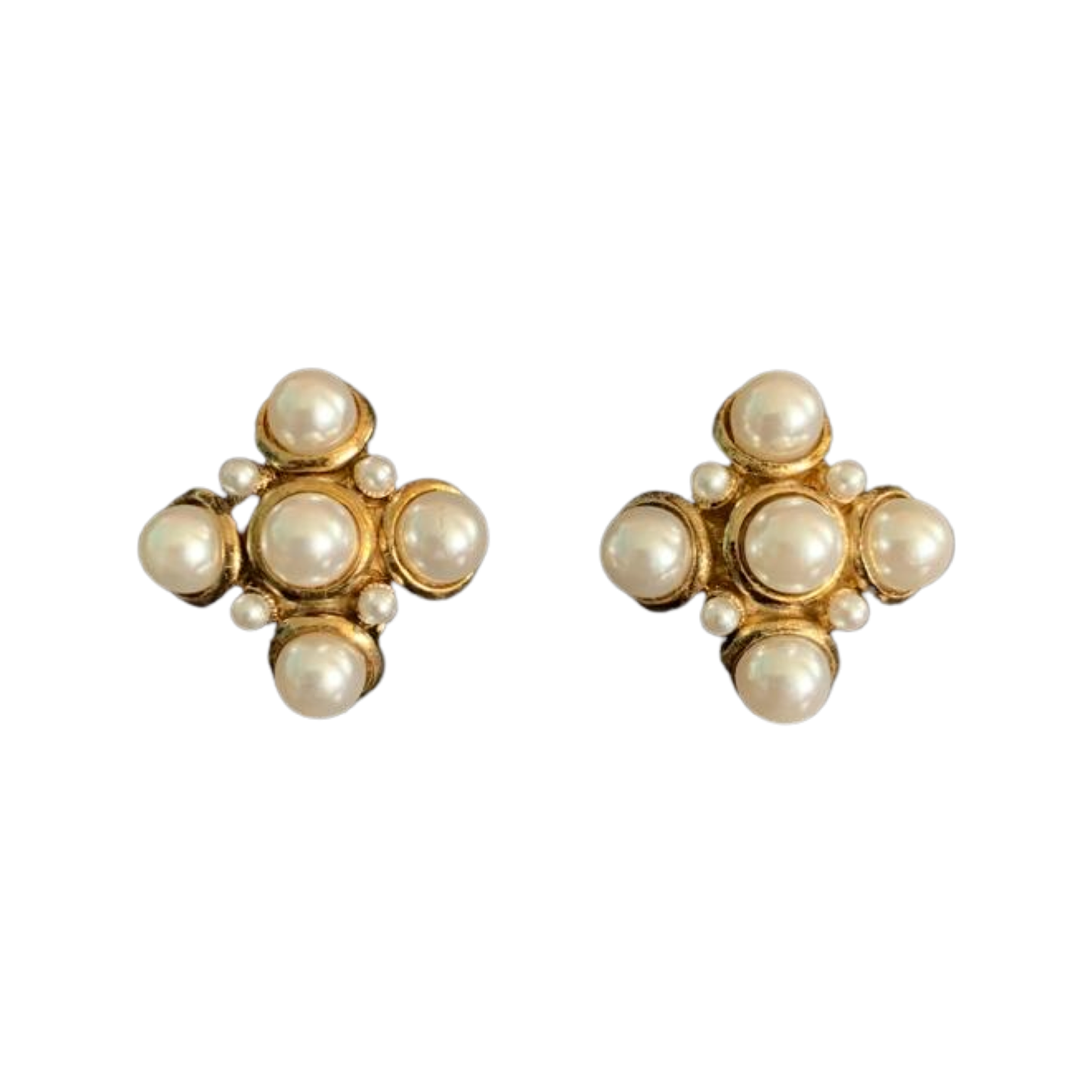 1980s Vintage Faux Pearl Earrings - Post