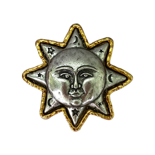 1990s Star/ Moon Brooch