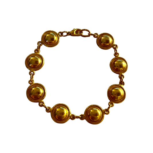 1990s Gold Plated Sphere Bracelet