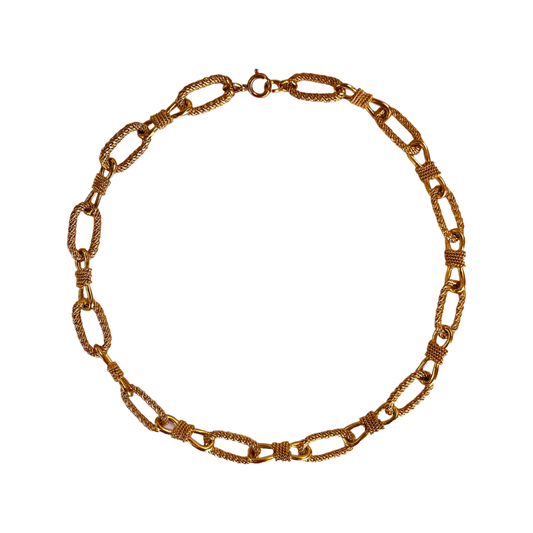 1990s Gold Plated Chain Necklace